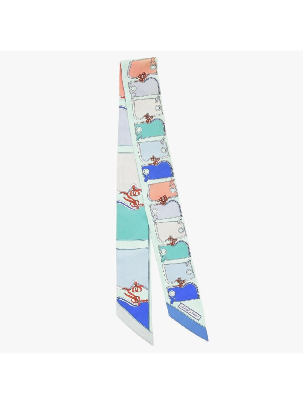Hermes Twilly Camaille Green Multicolor Scarf